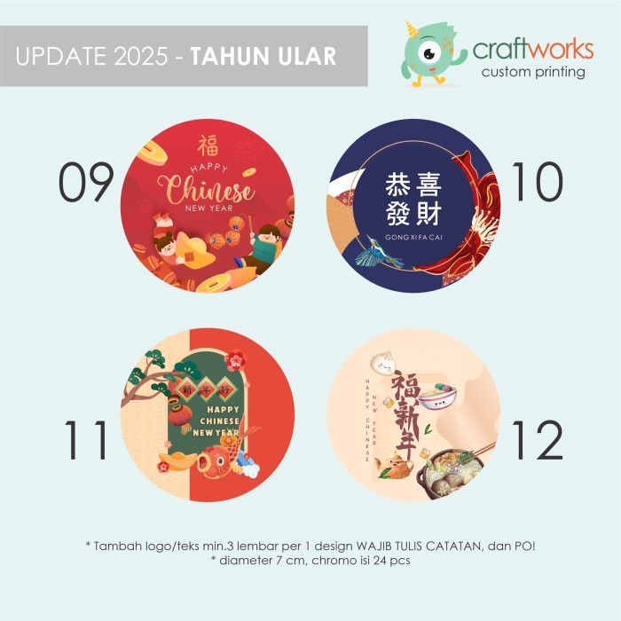 

Sticker Imlek Kue Kering / Toples - 7 Cm Isi 24 Pcs