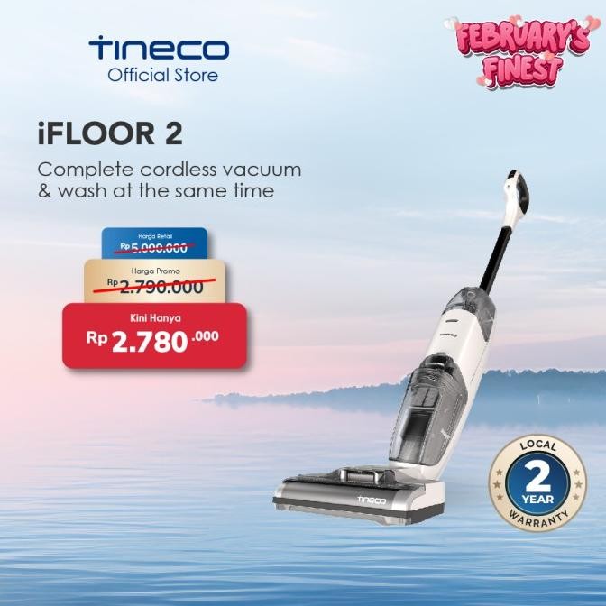 Tineco iFLOOR 2 Powerful Wet Dry Cordless Stick Vacuum Cleaner Mop
