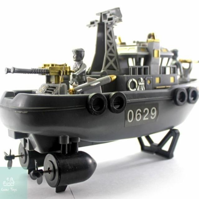 Promo Mainan Anak Remote Control Perahu Kapal Perang Marine Patrol Boat COD