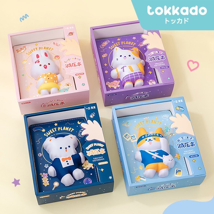 

TOKKADO Sweet Planet Squishy Notebook Buku Catatan Diary Agenda Lucu