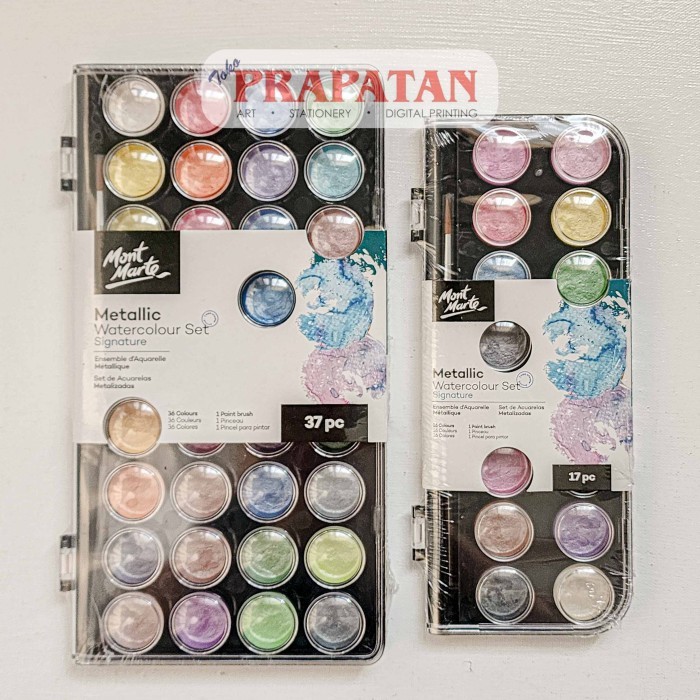 

TERBARU Mont Marte Metallic Watercolor Set Block Cat Air Set