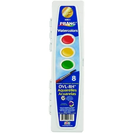 

TERBARU cat air PRANG Oval Watercolors Washable Paint Set 8 Color 00800 import