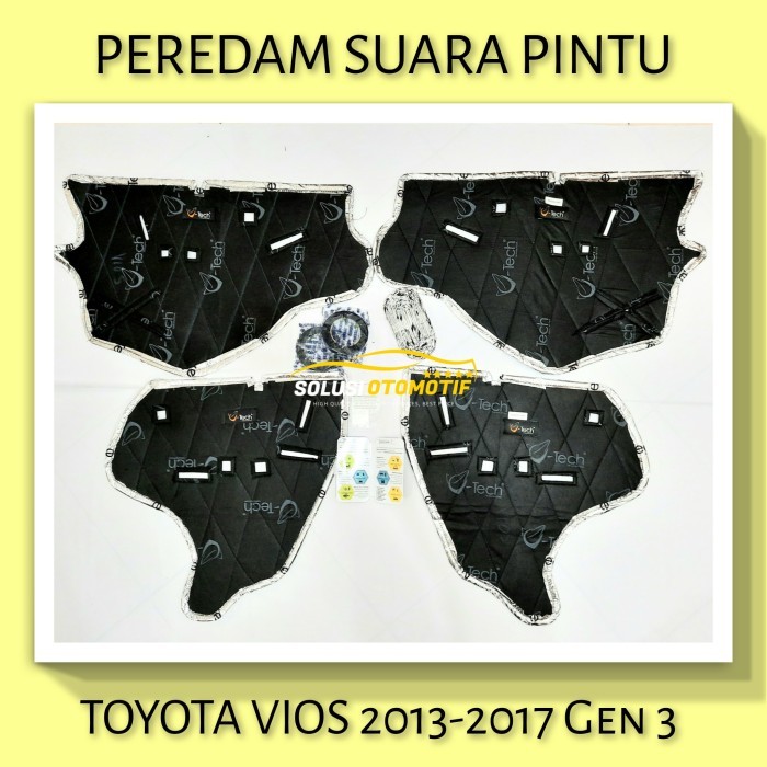 TERLARIS TOYOTA VIOS 2013-2017 Gen 3 Peredam Suara Pintu Aksesoris Mobil VTECH