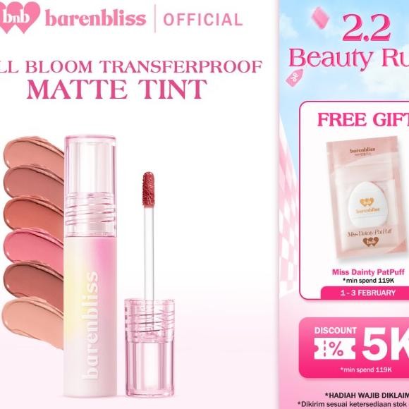 

Bet Elling Bnb Barenbli Orean Bloomatte Full Bloom Tranferoof Matte Tint Longlat 12H Tranferoof Matte Tint Ringan Tahan Lama Hingga 12 Jam