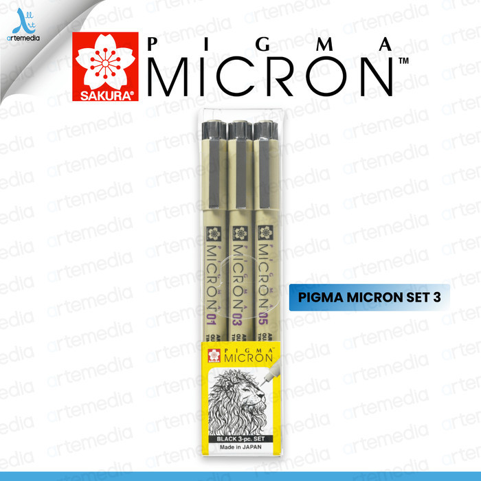 

HOT PROMO Drawing Pen Sakura Pigma Micron Set 3 Pigment Ink Pulpen Gambar