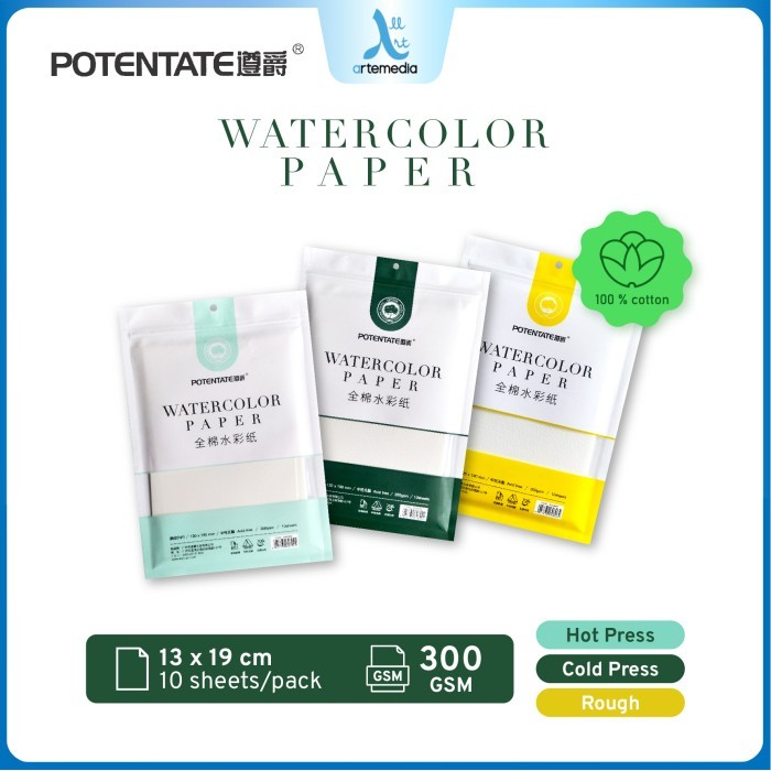 

HARGA DISKON Kertas Cat Air Potentate Cotton 13x19cm Watercolor Paper Sheet Set