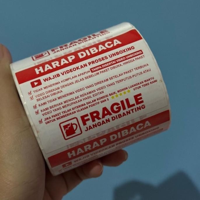 

Promo STICKER FRAGILE UNTUK PAKET stiker label isi 500 pcs video unboxing COD