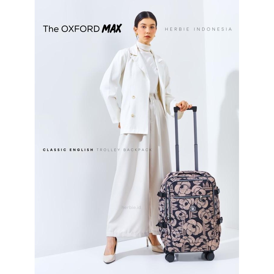 TAS RANSEL TROLI OXFORD BARLEY ORIGINAL KABIN RODA IMPORT