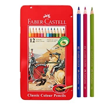 

BRG BARU Faber Castell Pensil Warna 12 Colour Kaleng Kotak Tin Case Murah