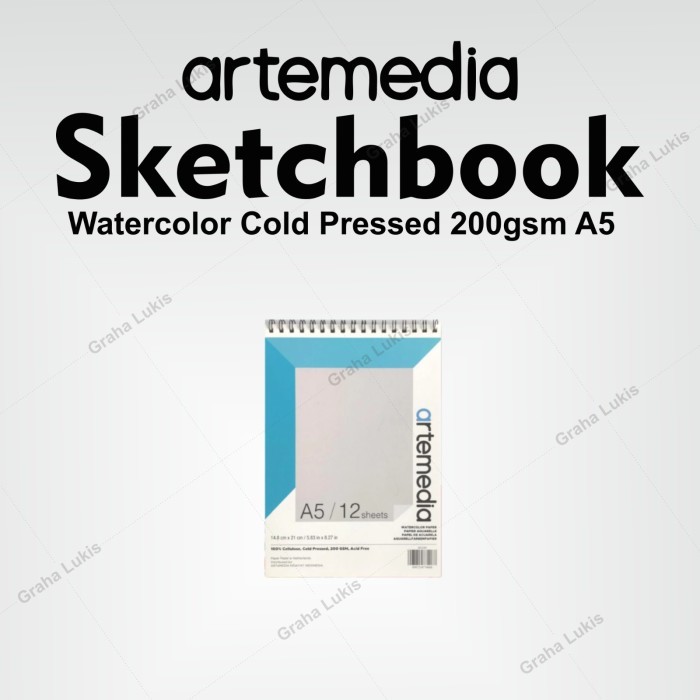 

DISKON Watercolor Sketchbook Artemedia A5 Wire Bound