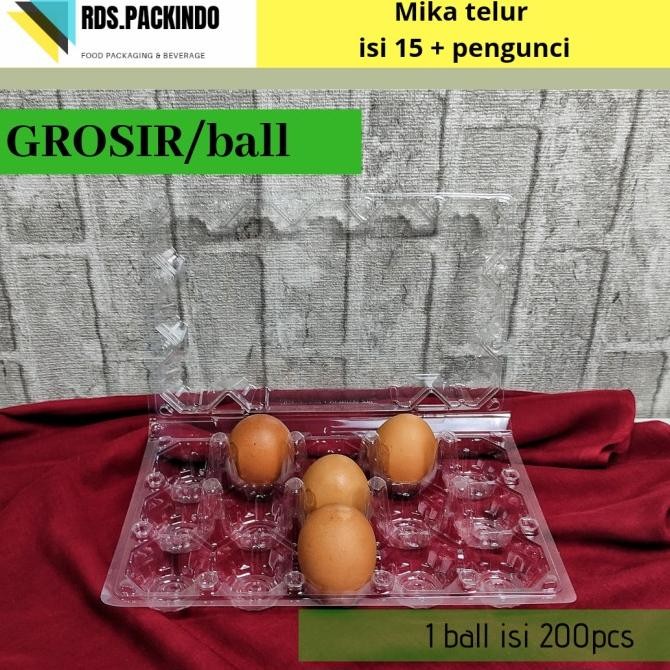 Mika telur isi 15 + pengunci // GROSIR