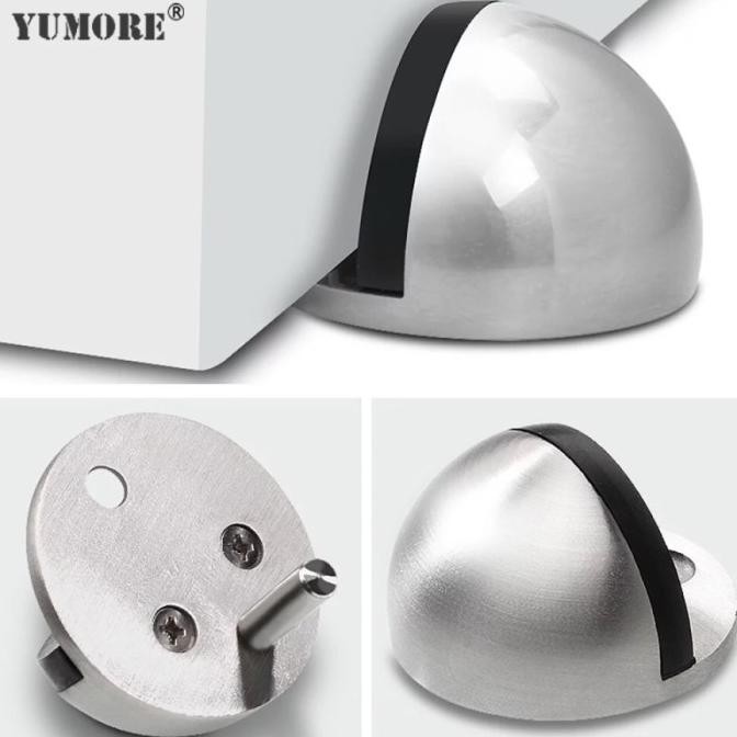 DOOR STOP STAINLESS ONASSIS 9- PENAHAN PINTU STOPPER PINTU KACA MANDI PREMIUM