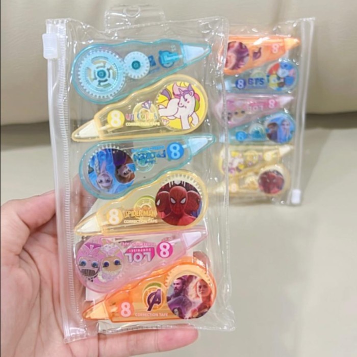 

Terbaru Laris! Tip-ex Roll Correction - Penghapus Pulpen Tip Ex Roll Isi 6PCS Karakter Lucu Sale
