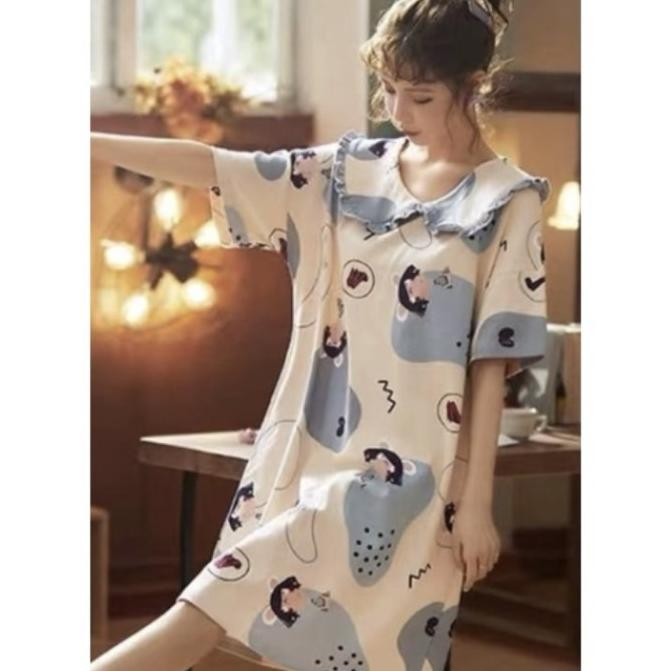 Grosir Piyama Kaos Katun Import Big Size 2Xl Daster Korea New Arrival Remaja