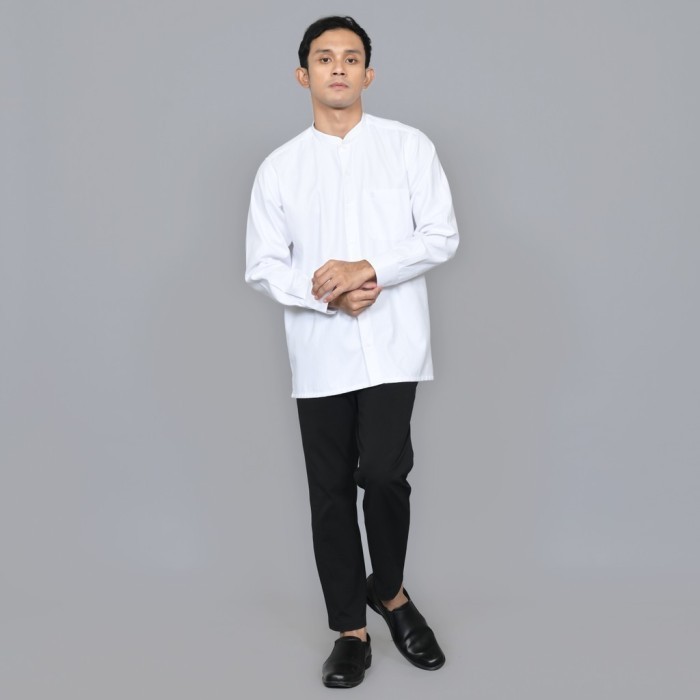 Murah Baju Koko Pria RITA RICCI Putih Polos Non COD