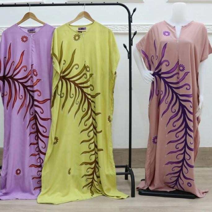 Grosir Daster Kalong Jumbo Motif Seaweed (Ritsleting)