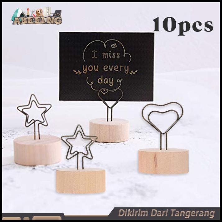 

Isi 10 Photo Card Holder Penjepit Foto Kartu Kayu Price Tag Nomor Meja