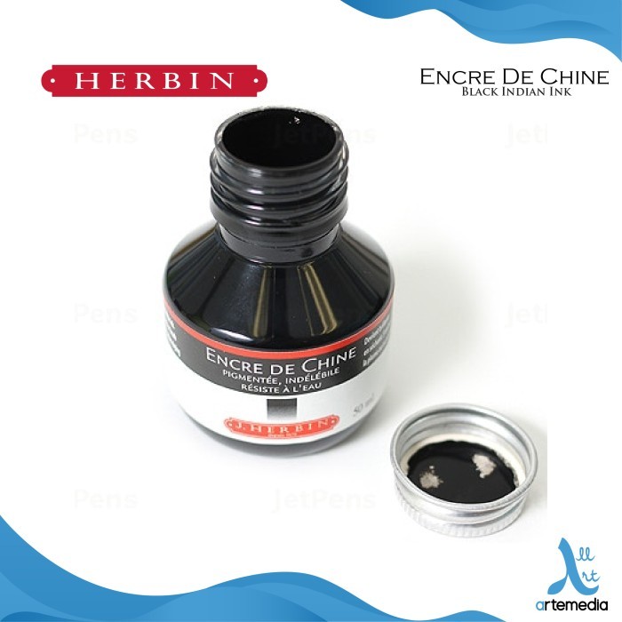 

TERBARU Tinta Kaligrafi Herbin Black Indian Ink Calligraphy Drawing Writing
