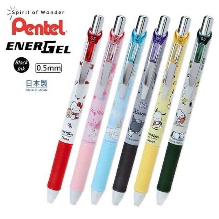 

Pentel EnerGel Sanrio Cinnamoroll Pochacco Kuromi Snoopy Hello Kitty Melody 0.5mm Gel Ink Pen