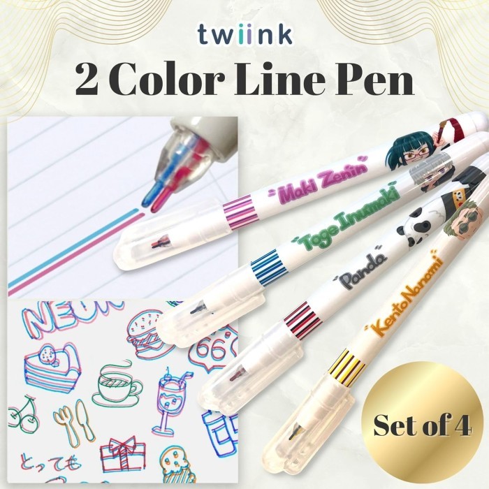 

Sun-Star Twiink Twin Marker Jujutsu Kaisen 2 Color Pen Itadori Yuji Nobara Kugisaki Megumi Fushiguro