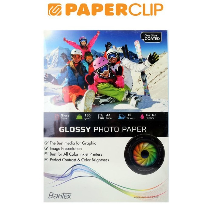 

KERTAS FOTO / INKJET BANTEX 8001-02 180GR A4 ISI 10