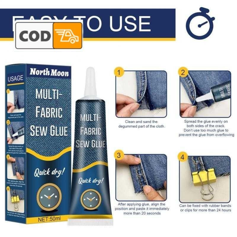 

Lem Perekat Kain Kulit Sew Glue 50ml Merekat Kuat Cairan Liquid Reparasi Penyambung Tanpa Jahit