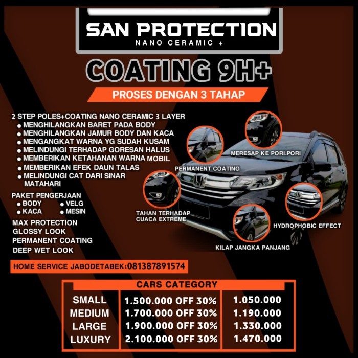MELAYANI FAKTUR PAJAK coating nano ceramic mobil