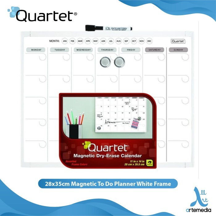 

DISKON Quartet Whiteboard - Whiteframe Planner 11'x14' (28cmx36cm)