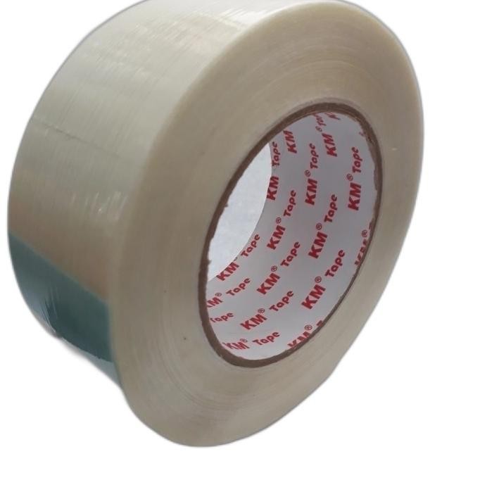 

FILAMENT TAPE/LAKBAN SERAT CLEAR ,THICNES140MIC ASLI