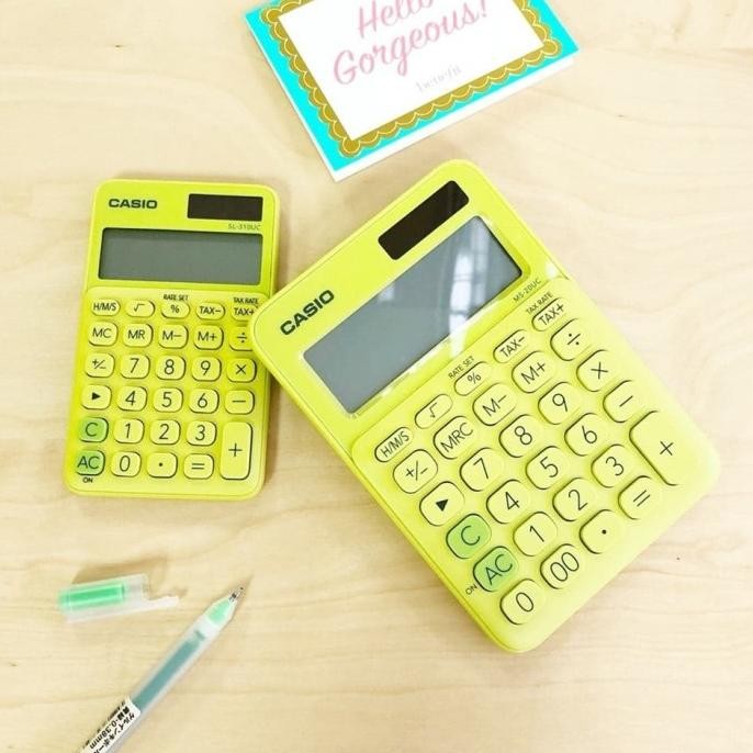 

CASIO COLORFUL CALCULATOR MS-20UC-YELLOW GREEN
