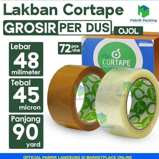 

LAKBAN CORTAPE MURAH 48MM X 90YARD DUS ASLI