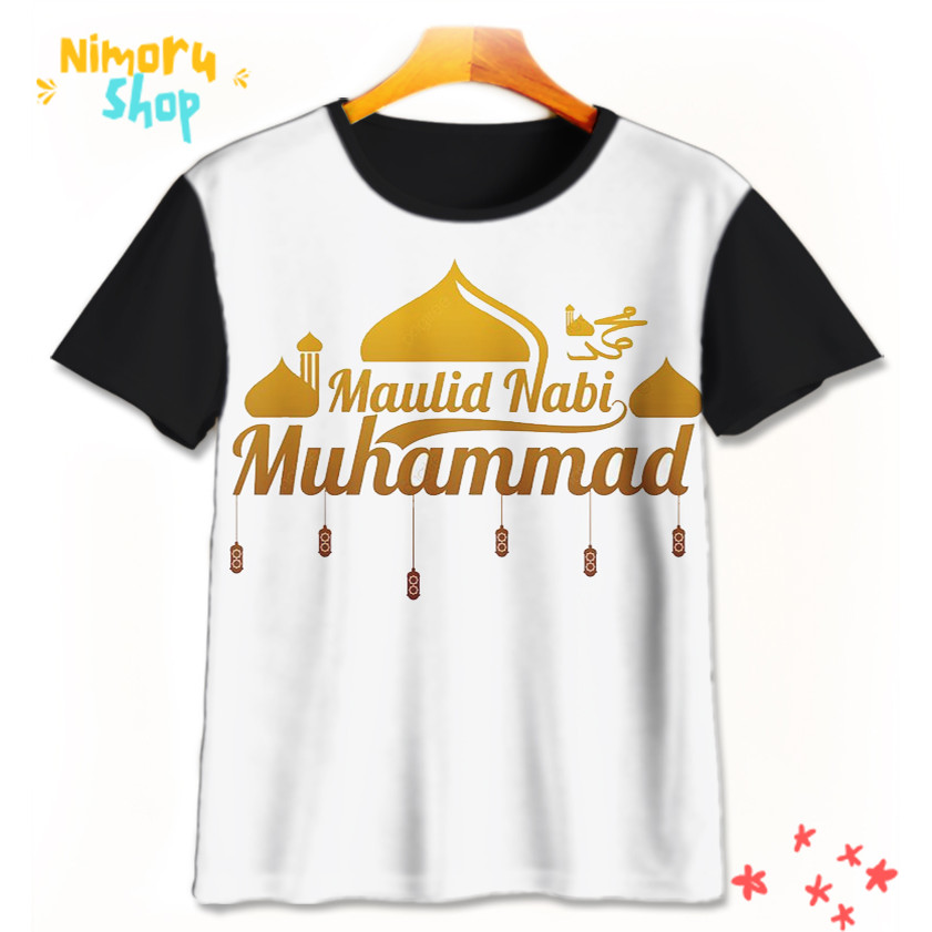 Baju Kaos Anak 3D Maulid-3-designWD Maulid Nabi Muhammad Rasulullah SAW Untuk Usia 1-12 Tahun Nimoru