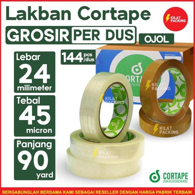 

LAKBAN CORTAPE SETARA DAIMARU 24MM X 90 YARD 1 DUS MURAH OJOL ASLI