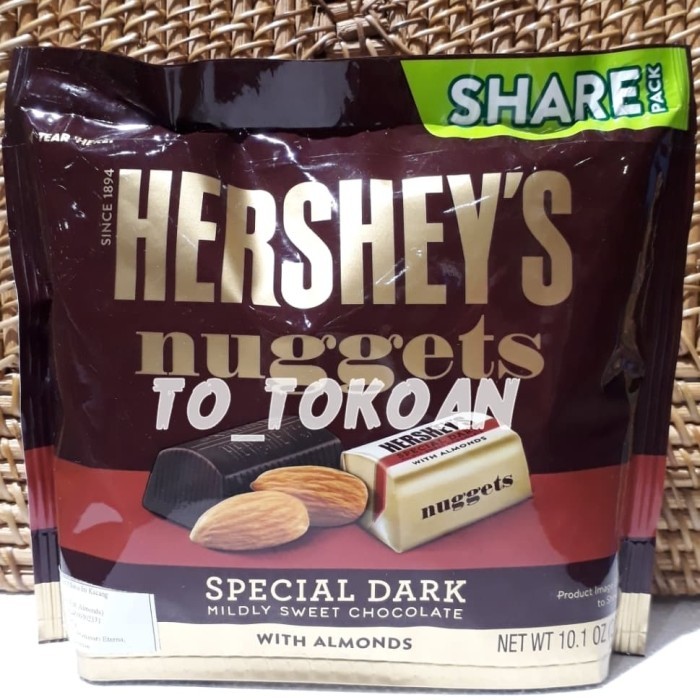 

HERSHEY'S HERSHEYS NUGGETS DARK MILDLY SWEET CHOCOLATE WITH ALMONDS