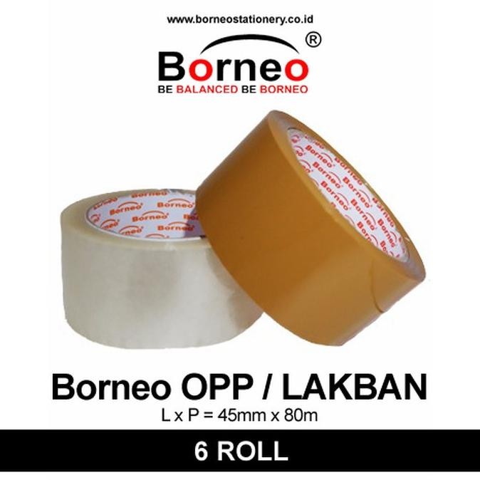 

LAKBAN BORNEO 2 INCH / 6 PCS / SLOP - BENING ASLI