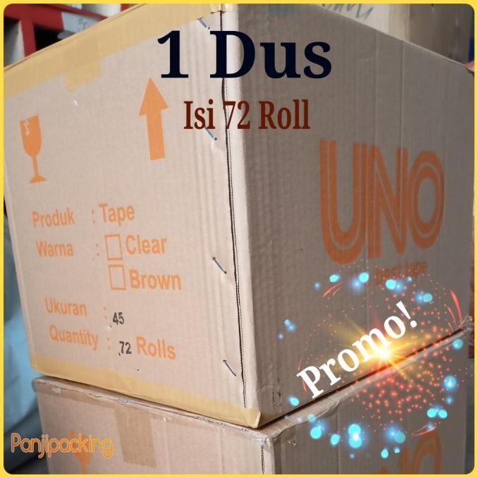 

LAKBAN BENING / COKLAT 1 DUS 45MM X 50Y SOLATIP MURAH UNO BANDUNG IPS ASLI