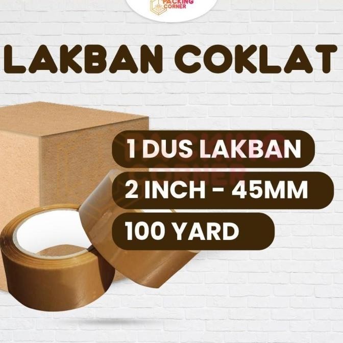 

1 DUS LAKBAN COKLAT 2 INCH 100 YARD 45MM 48MM GOJEK GRAB TERMURAH 1DUS ASLI