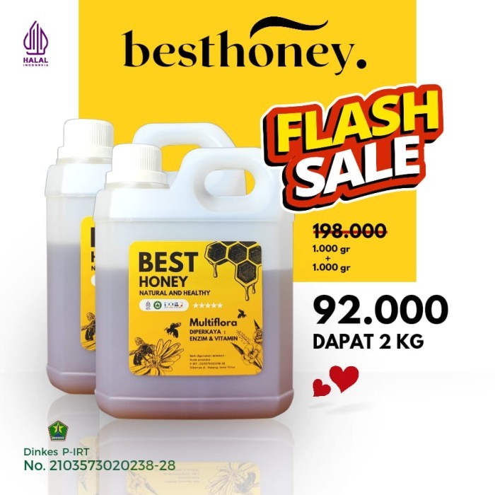 

Best Honey - Madu Multiflora Asli Original Paket Bundling 1kg (2pcs)