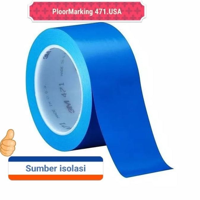 

PLOOR TAPE 3M 471 BIRU/ISOLASI LANTAI 3M 471/LAKBAN LANTAI 3M 471 ASLI