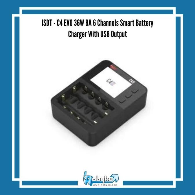 Terlaris ISDT - C4 EVO 36W 8A 6 Channels Smart Battery Charger With USB Output SALE