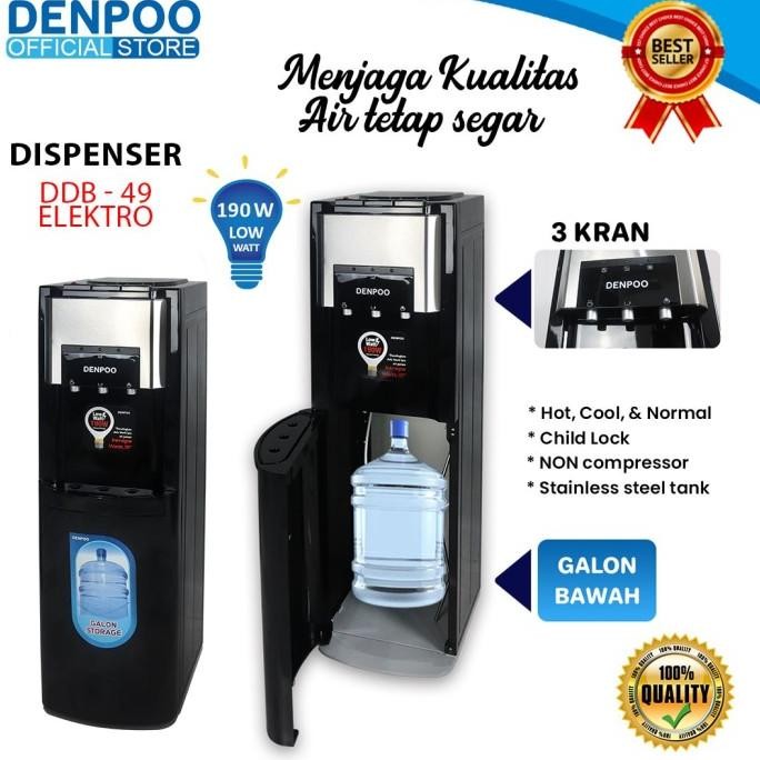 Denpoo Ddb 49 Dispenser Galon Bawah Pipa Stainless Steel (Free Juicer)