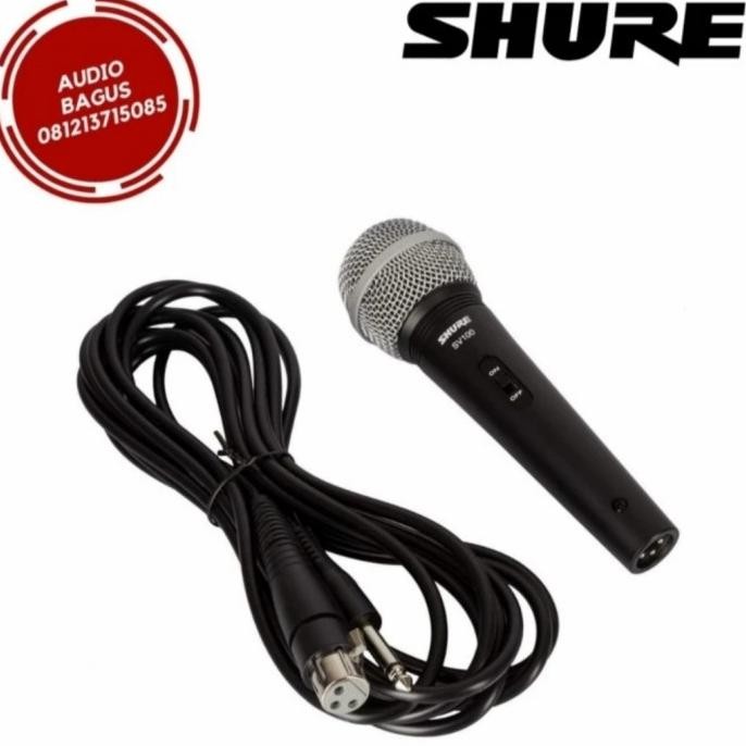 Promo Microphone Shure Sv100 / Mic Vocal Sv 100 / Mik Kabel Original
