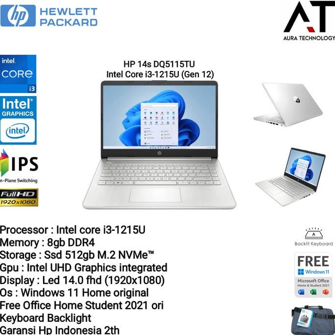Laptop Hp Core I3/8Gb/Ssd 512Gb/14"/Windows10