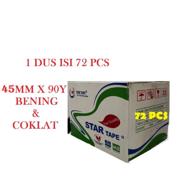 

Lem Korea Lakban Bening Coklat Bodhi Tape Uk 45 Mm X 90 Yard 1 Dus Isi 72 Pcs