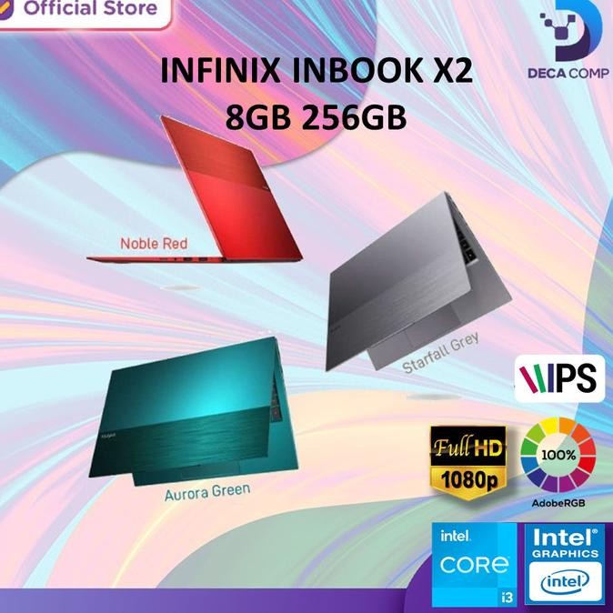 Infinix Inbook X1/X2 Pro Core I7-1065G7 / I5-1155G7 / I3-1115G4 8Gb/16Gb 512Gb W10 14" Fhd