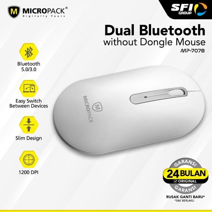 Micropack Dual Bluetooth Mouse 5.0/3.0 Inspire 2 (Mp-707B)