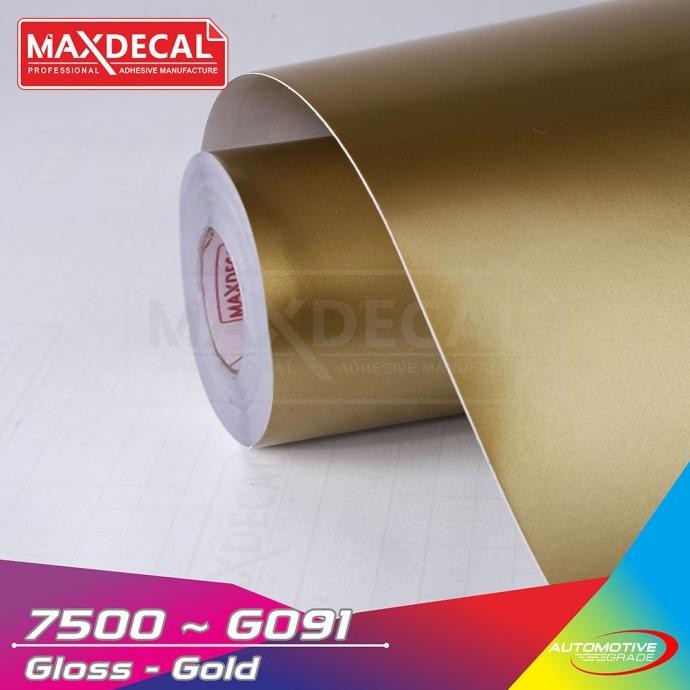 

Promo MAXDECAL 7900 091 GOLD Sticker 135 cm Color Decorative Wrap Film Vinyl Lentur Tahan Air Warna Emas COD