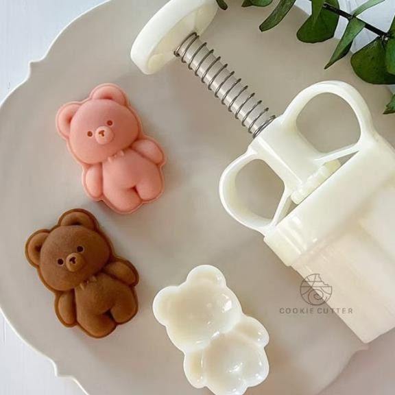 Cetakan Mooncake Beruang / Cetakan Cookies Kue Kering Bear Lucu