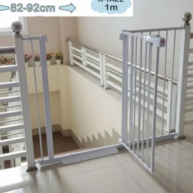 Pagar Gaman Bayi Ana Retractable Afety Gate Han Dog Cat Anjing Ucing Tangga Pagar Mainan Rumah Playg