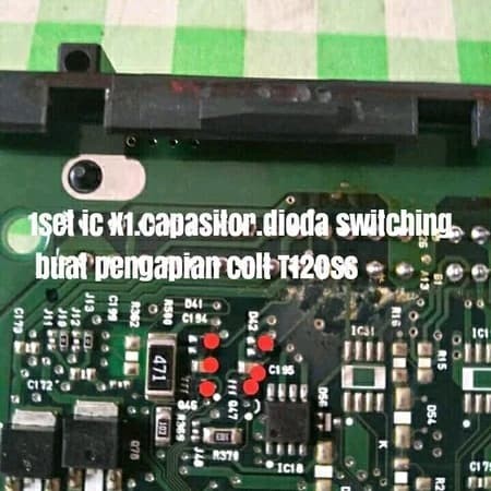 paket 6pcs komponen pengapian colt T120 ss ic X1 capasitor dioda switc